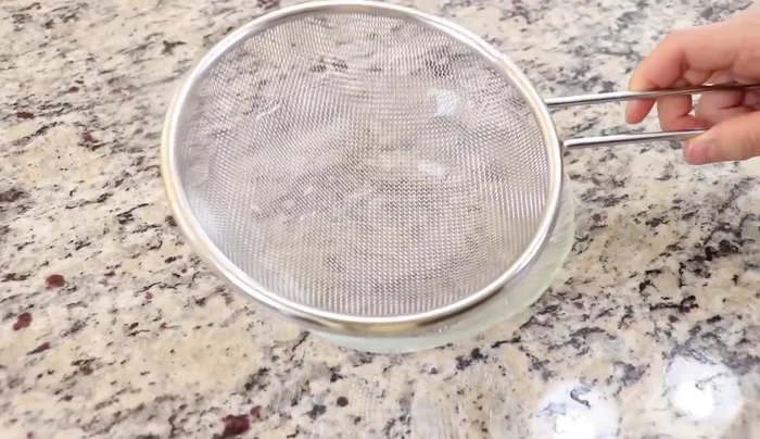 Strain the egg mixture through a strainer for a smoother texture.