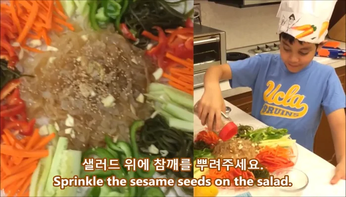 Sprinkle sesame oil on top and serve with rice.
