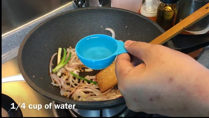 Add water, gochujang sauce, and light soy sauce.