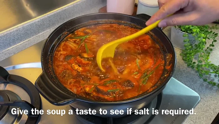 Taste and add salt as needed.