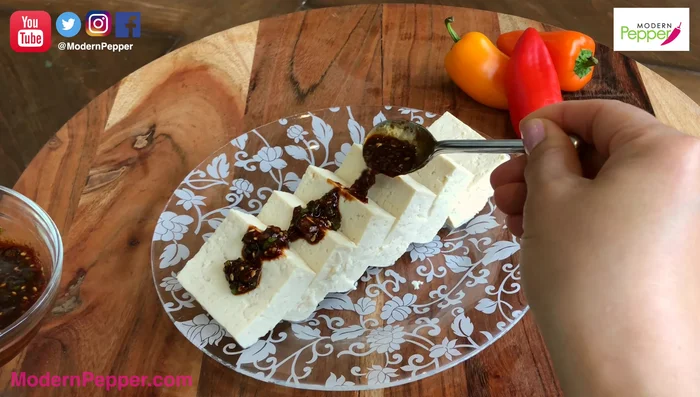 Firm Tofu with Dipping Sauce: Drizzle firm tofu slices with the dipping sauce. Garnish with chili threads (optional).