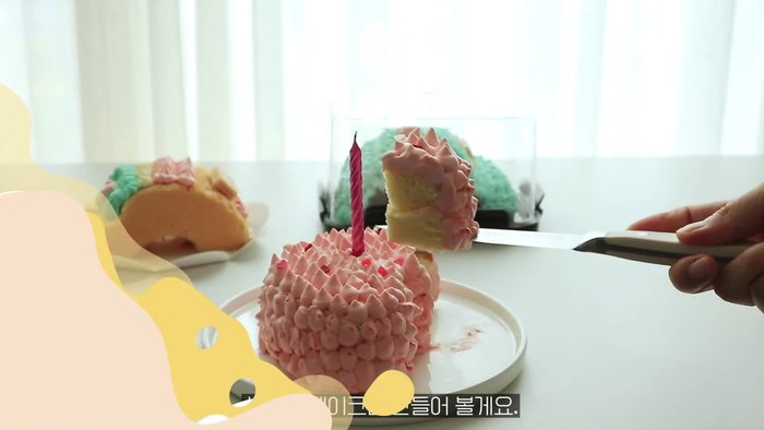 Assemble the cake layers, using whipped cream as glue.