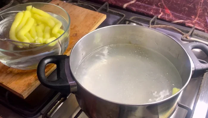 Immediately transfer the cooked noodles to a bowl of cold water to cool and firm them up.
