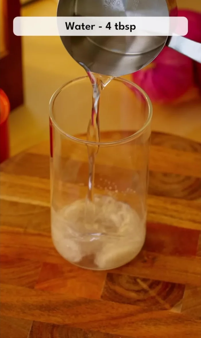 Activate yeast: Mix yeast, sugar, and lukewarm water. Let it sit for 15 minutes.