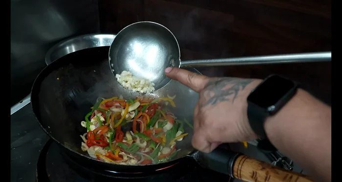 Add garlic.