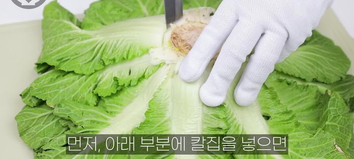 Remove outer leaves of spring dong by cutting the bottom. Trim the inner leaves attached to the core.