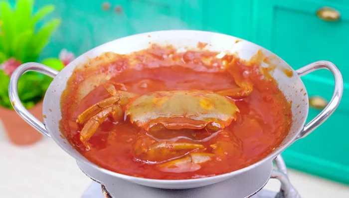 Add the crab and cook.