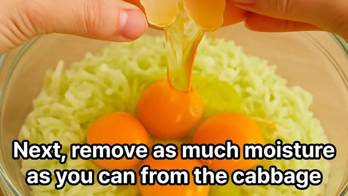 Remove as much moisture from the cabbage as possible.