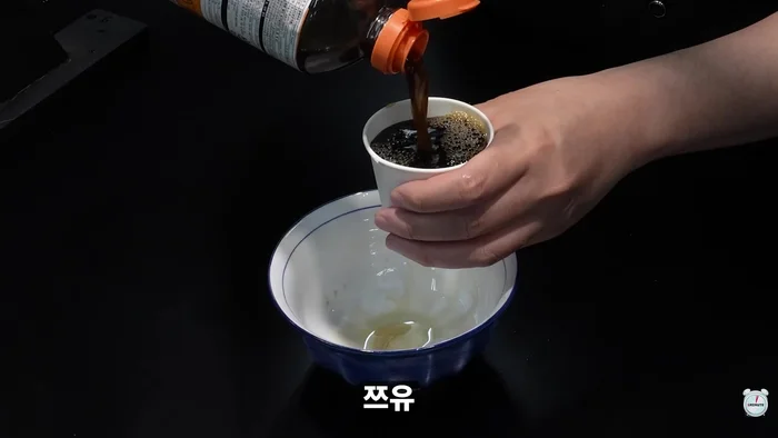Add ice water to the jjigae according to package instructions and let it steep.