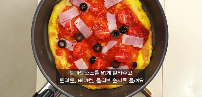 Add eggs and cook until set. (Details not provided in transcript)