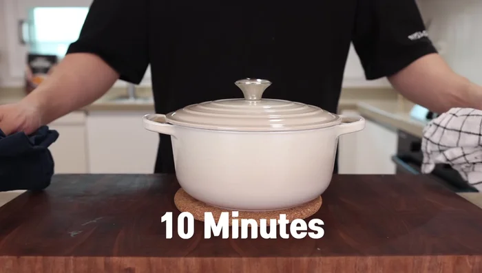 Remove from heat and let steam for 10 minutes without opening the lid.
