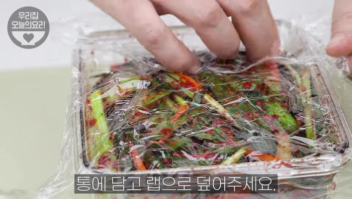 Place the mixture in a container, cover with plastic wrap and a lid (not sealed). Ferment in the refrigerator for about 6 hours.