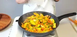 Quick Pickled White Onions & Spicy Stir-fried Pumpkin Recipe