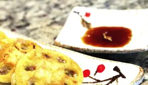 Crispy Lotus Root & Beef Jeon: Korean Flavor