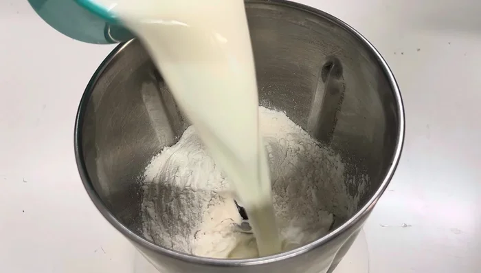 Combine flour, milk, sugar, salt, vanilla essence, and eggs in a mixing jar. Beat well until smooth.