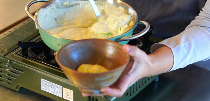 Serve the stew with the prepared sauce on the side, adding a spoonful at a time.