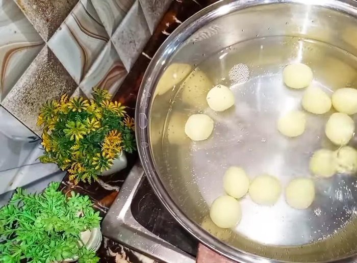 Once the water starts boiling, cook for 30 seconds. Remove and immediately place the balls in cold water to stop the cooking process. Drain well.