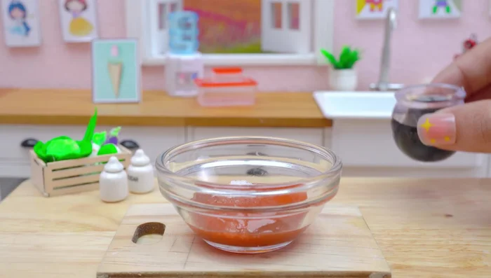 Prepare soy sauce, lemonade, onion, and bell pepper.