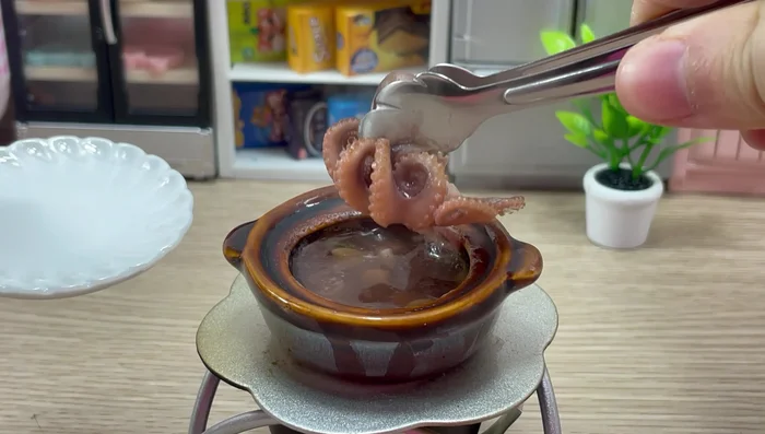 Take the octopus out and set aside.