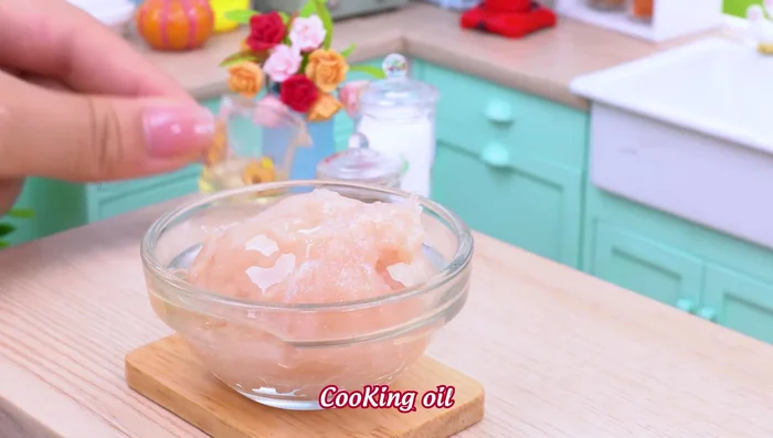 Add ingredients to meat. Mix well.