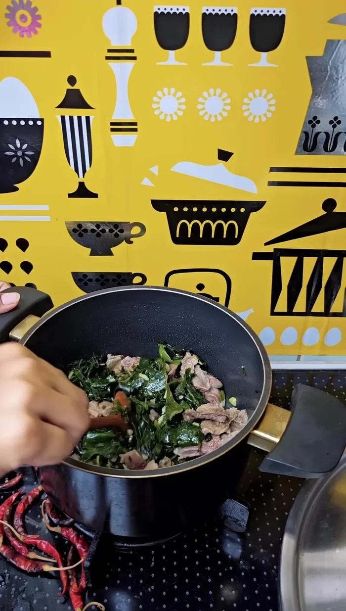 Stir well and add water.